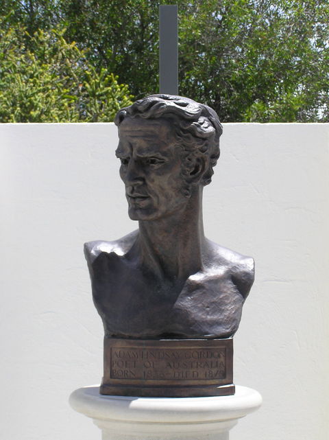 Adam Lindsay Gordon Bronze Bust - Redcliffe Tourism 0